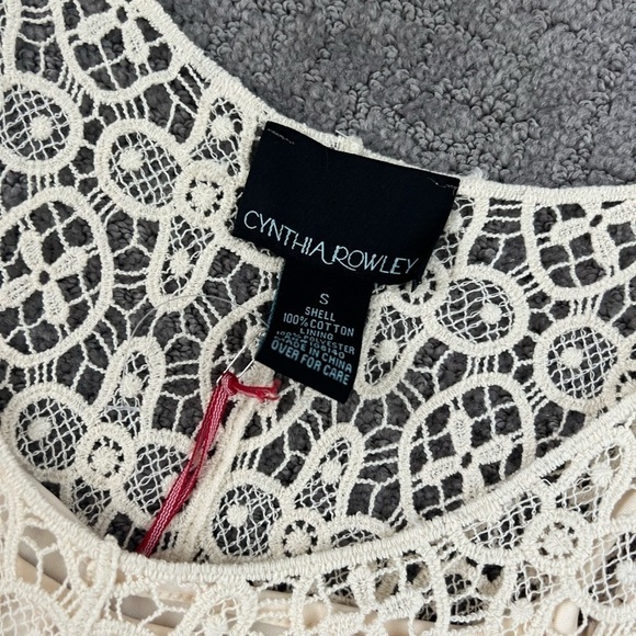 Cynthia Rowley Crochet Knit Lace Tank Top - Picture 3 of 4